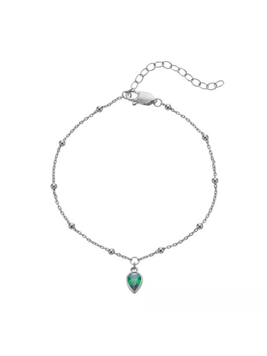 Hot Diamonds bracciale donna born in May argento sussurro SWB029 donna verde argento 1944