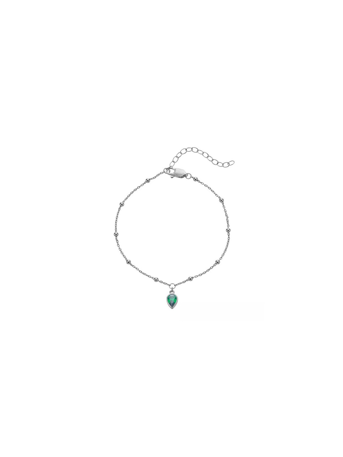 Hot Diamonds bracciale donna born in May argento sussurro SWB029 donna verde argento 1944