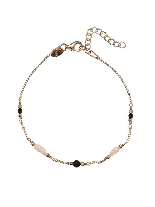 Alisia placcato oro bracciale con perle e agata AL5255.01.000 donna oro nero perlato 0307