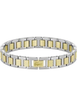 Lacoste uomo acciaio bracciale metropole 2040556 uomo oro argento 0333