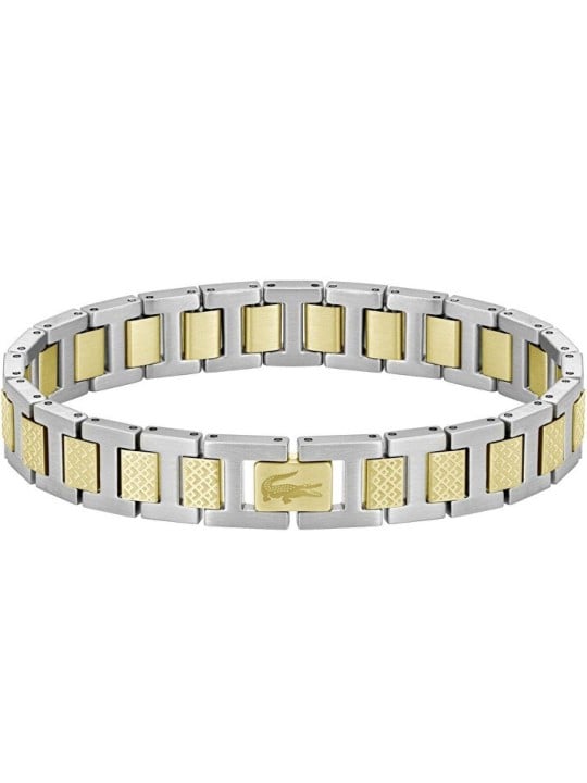Lacoste uomo acciaio bracciale metropole 2040556 uomo oro argento 0333