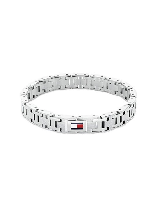 Tommy Hilfiger senza tempo acciaio bracciale uomo H-Link 2790682 uomo argento tricolore 1767