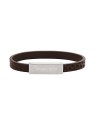 Emporio Armani marrone pelle bracciale EGS3251040 uomo marrone argento 0809