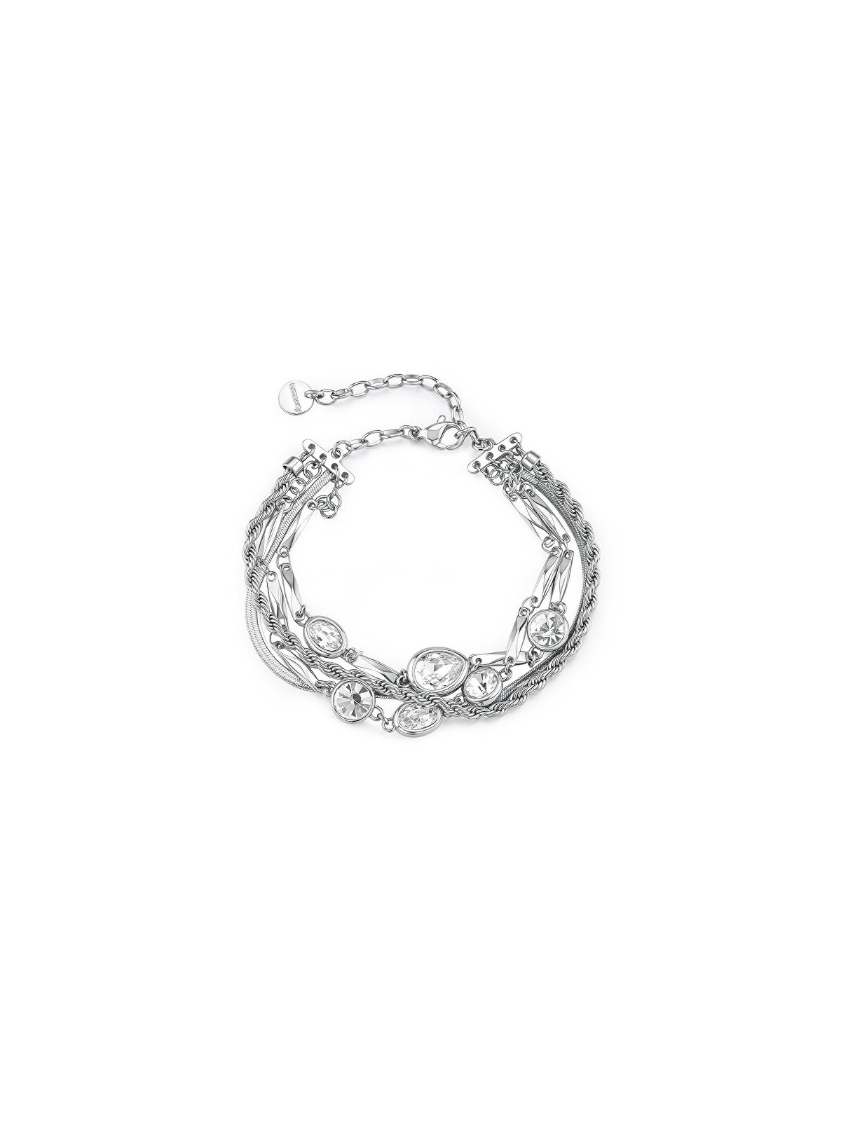 Brosway lussuoso multi-layered bracciale con cristalli Symphonia BYM210 donna trasparente argento 3913