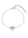 MOISS argento girl's bracciale con an gufo B0001386 donna azzurro rosa viola argento 1092