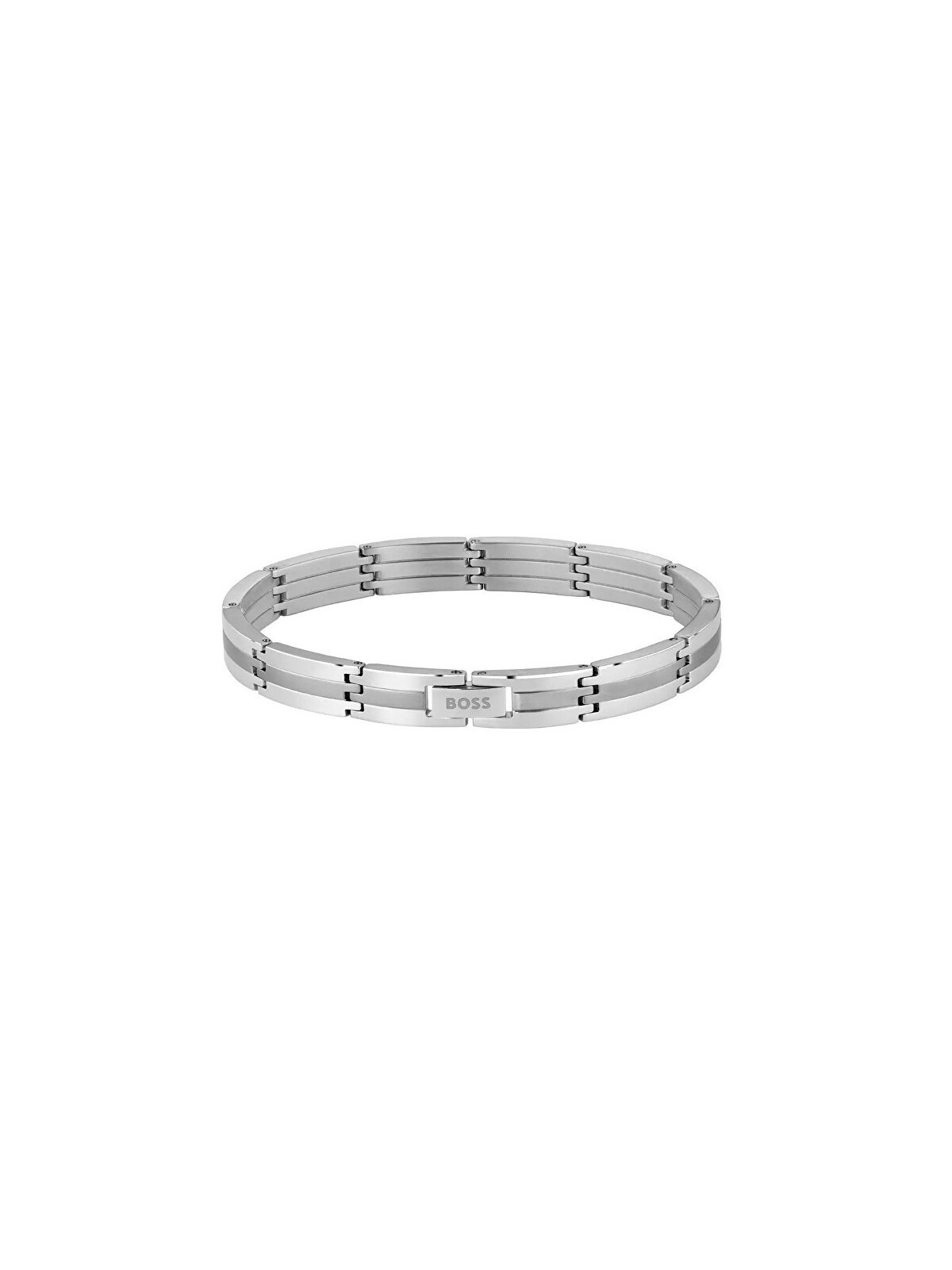 Hugo Boss elegante acciaio bracciale uomo Brooks 1580803 uomo argento 0431
