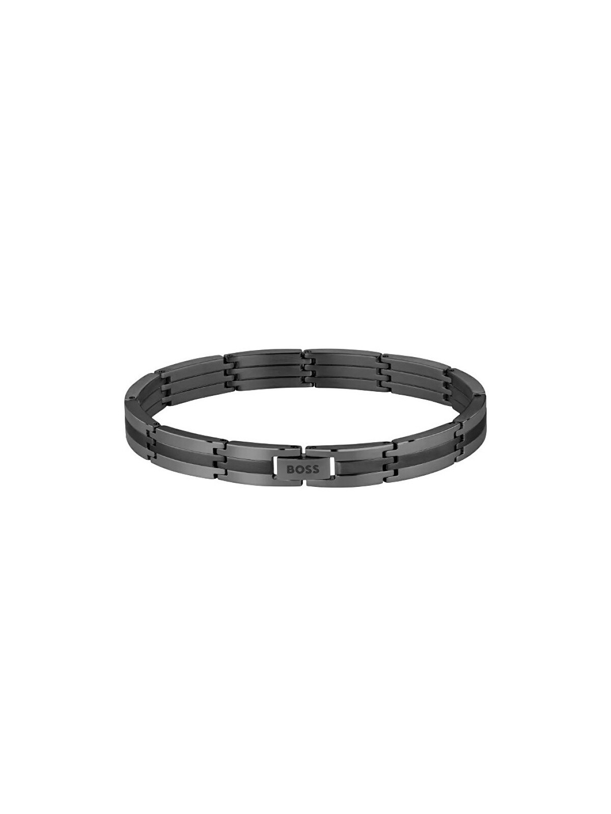 Hugo Boss nero acciaio bracciale uomo Brooks 1580804 uomo nero 0432