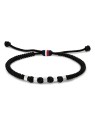 Tommy Hilfiger nero corda bracciale 2790681 uomo nero argento tricolore 1783
