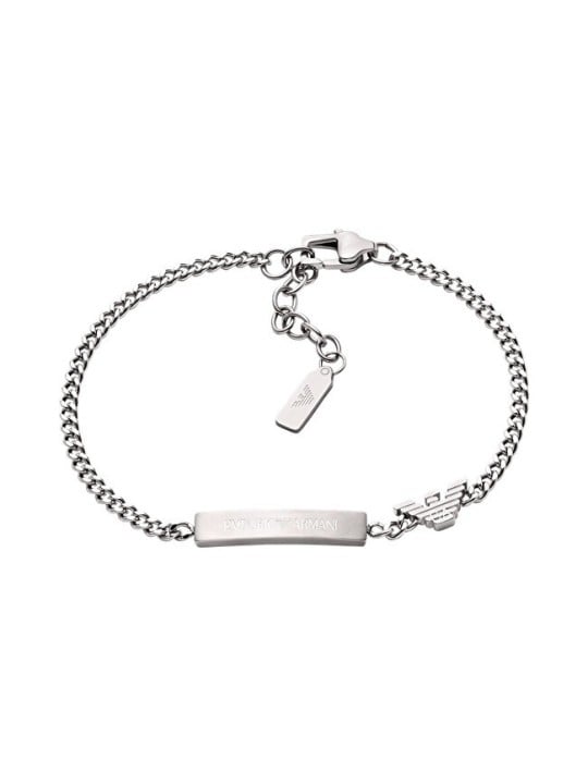 Emporio Armani uomo elegante acciaio bracciale EGS3310040 uomo argento 0843
