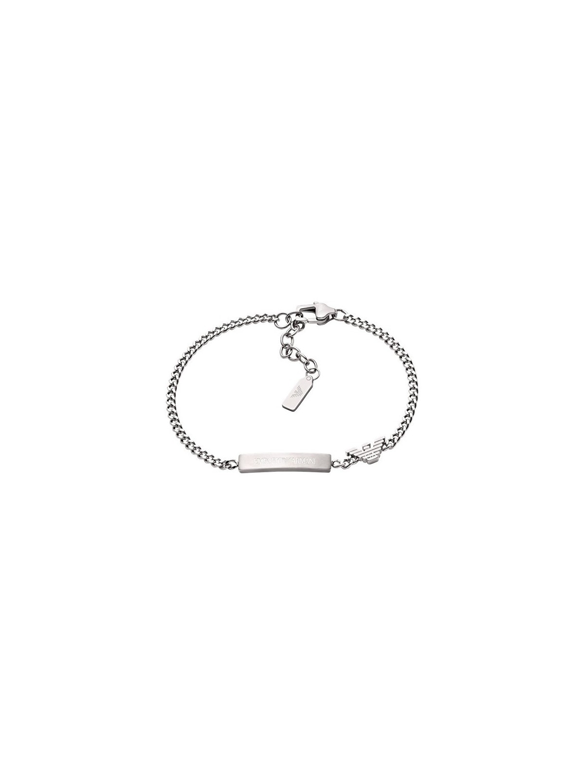 Emporio Armani uomo elegante acciaio bracciale EGS3310040 uomo argento 0843