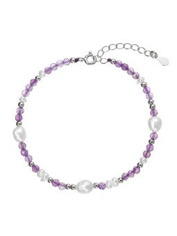 Evolution Group argento bracciale con perle e amethysts 13113.3 donna perlato viola argento 1461