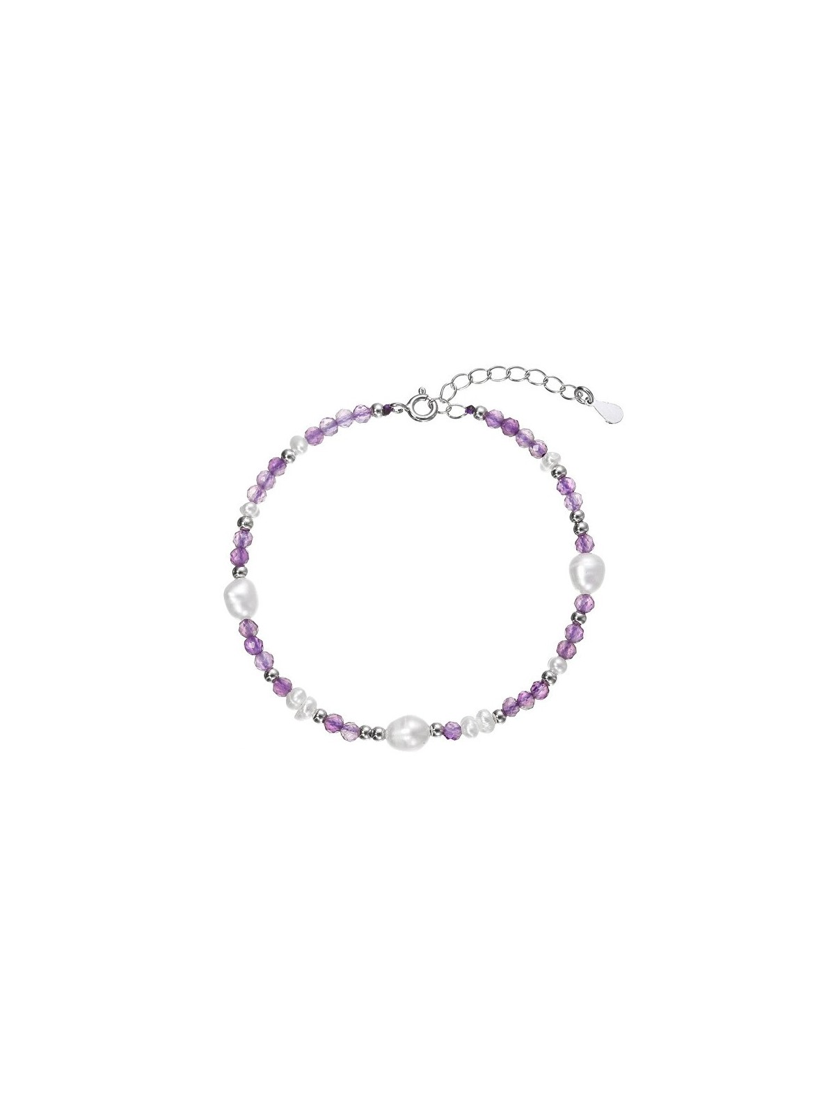 Evolution Group argento bracciale con perle e amethysts 13113.3 donna perlato viola argento 1461