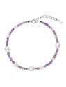 Evolution Group argento bracciale con perle e amethysts 13113.3 donna perlato viola argento 1461