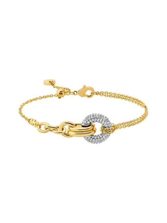 Michael Kors Dazzling bracciale con zirconi Premium MKJ8530931 donna bicolore trasparente oro 0833