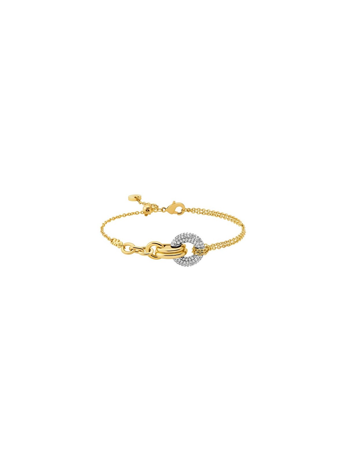 Michael Kors Dazzling bracciale con zirconi Premium MKJ8530931 donna bicolore trasparente oro 0833