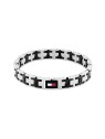 Tommy Hilfiger elegante acciaio bracciale uomo H-Link 2790684 uomo bicolore nero argento tricolore 1825
