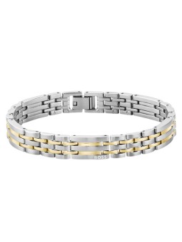 Hugo Boss senza tempo bicolore bracciale uomo Wesley 1580813 uomo bicolore oro argento 0443