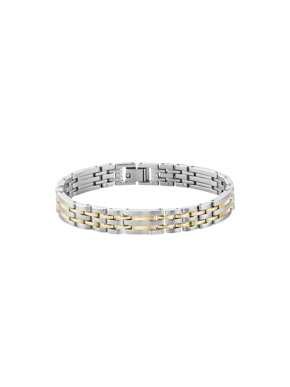 Hugo Boss senza tempo bicolore bracciale uomo Wesley 1580813 uomo bicolore oro argento 0443