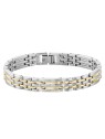 Hugo Boss senza tempo bicolore bracciale uomo Wesley 1580813 uomo bicolore oro argento 0443