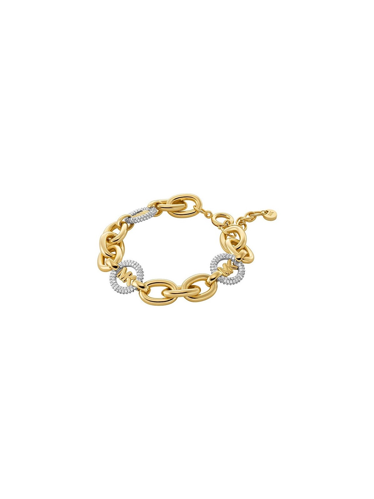 Michael Kors Luxury bracciale con zirconi Premium MKJ8547931 donna bicolore trasparente oro 0847