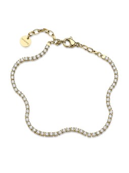Brosway placcato oro tennis bracciale con trasparente zirconi desideri BEI110 donna trasparente oro 4025