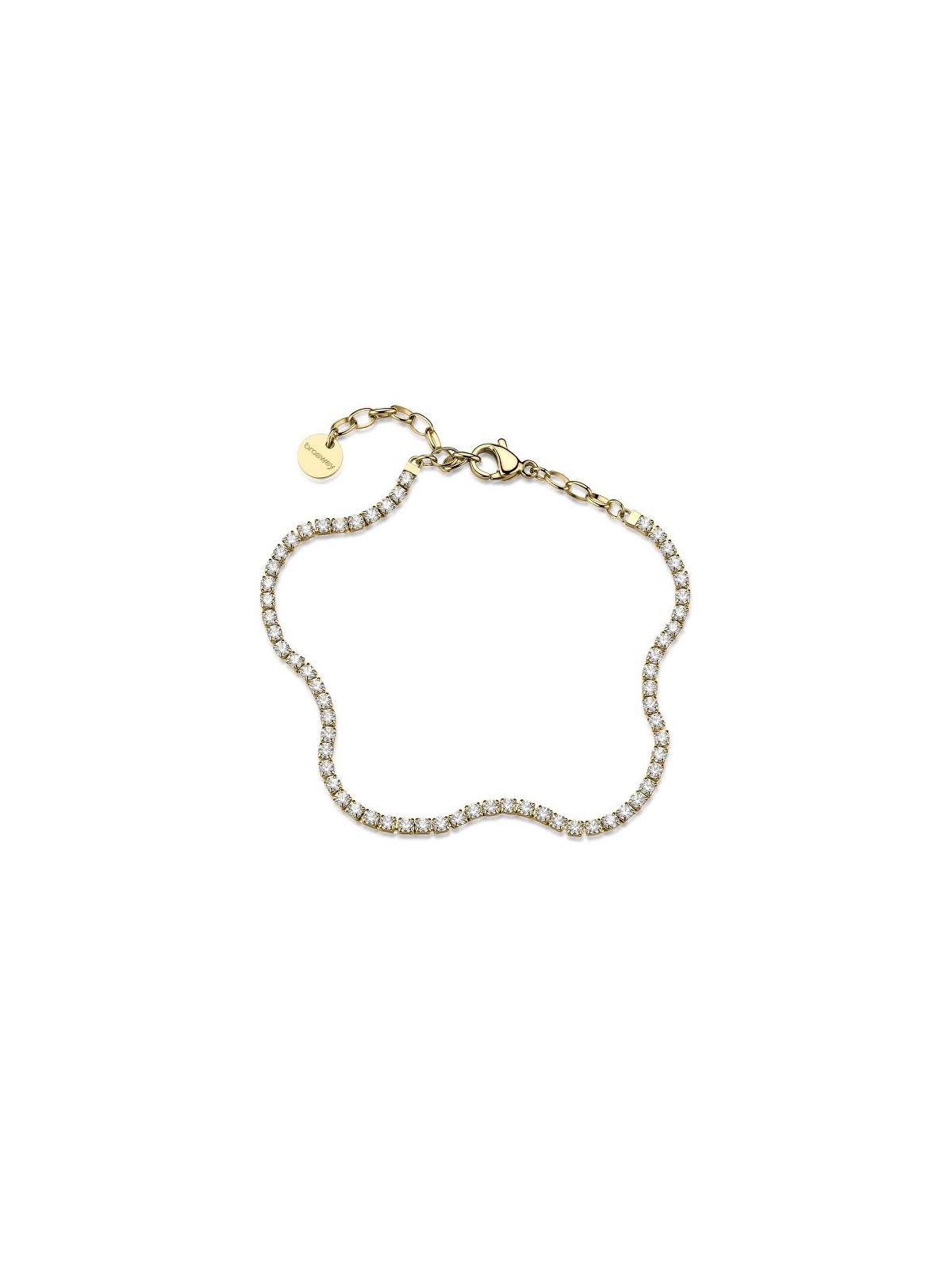 Brosway placcato oro tennis bracciale con trasparente zirconi desideri BEI110 donna trasparente oro 4025