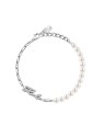Karl Lagerfeld elegante bracciale con sintetico perle perla KLAYR08 donna trasparente argento bianco 0133