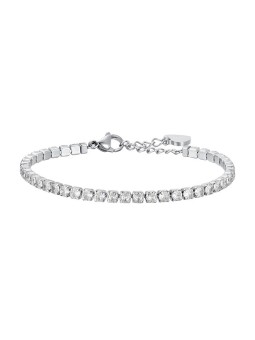 Luca Barra tennis acciaio bracciale con trasparente cristalli BK2361 donna trasparente argento 0009