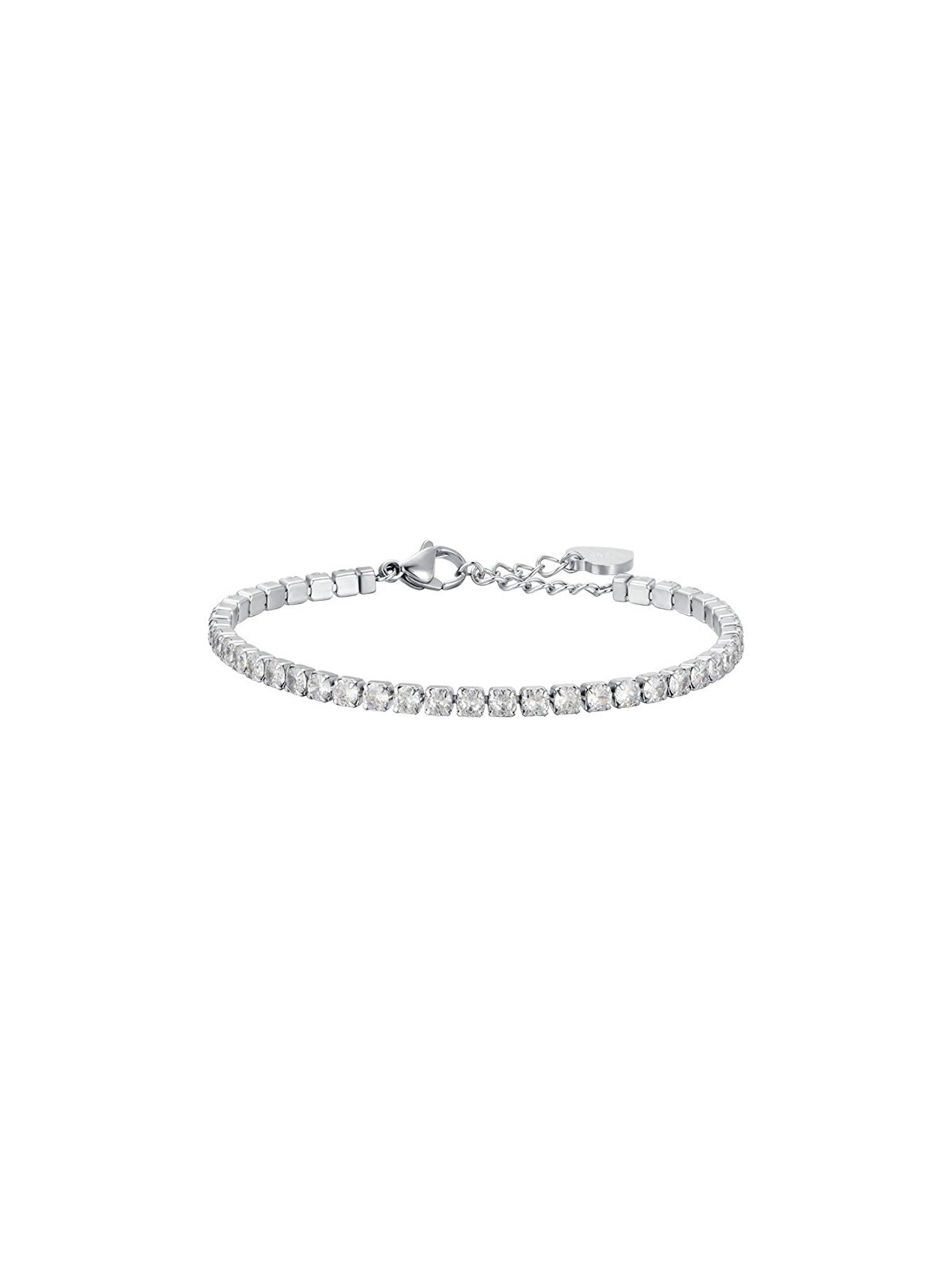 Luca Barra tennis acciaio bracciale con trasparente cristalli BK2361 donna trasparente argento 0009