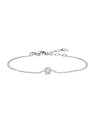 Luca Barra minimalista acciaio bracciale con trasparente cristallo BK2805 donna trasparente argento 0052