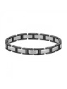Hugo Boss elegante acciaio bracciale uomo Nolan 1580794 uomo nero argento bianco 0452