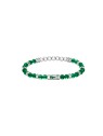 Lacoste Matchpointgreen agata beaded bracciale 2040591 unisex verde argento 0389