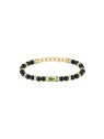 Lacoste placcato oro beaded bracciale con onice Matchpoint 2040593 unisex oro nero verde 0390