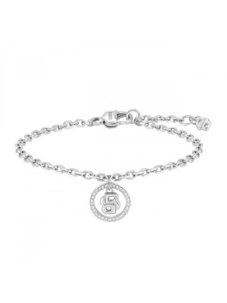 Hugo Boss elegante donna acciaio bracciale Double B 1580806 donna trasparente argento 0459