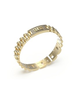 Guess Modern placcato oro bracciale uomo impero JUMB03200JWYGT/U uomo trasparente oro 3871