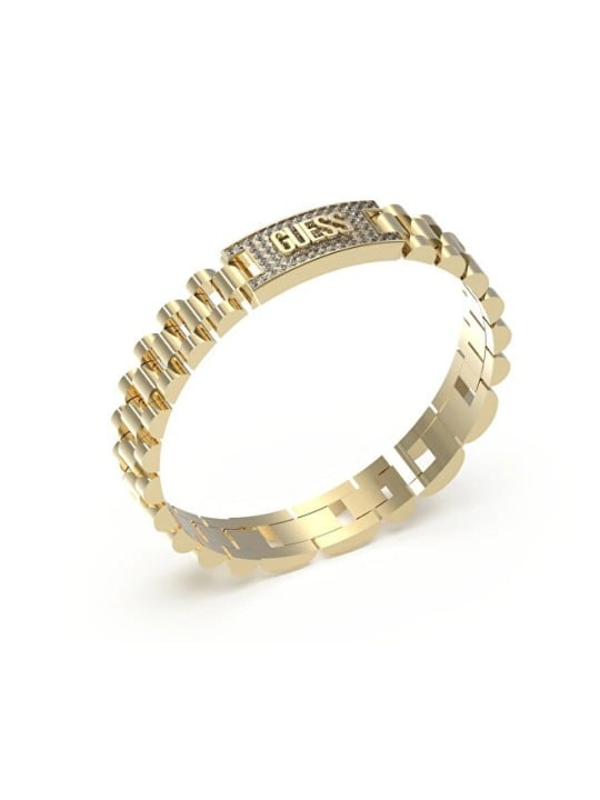 Guess Modern placcato oro bracciale uomo impero JUMB03200JWYGT/U uomo trasparente oro 3871