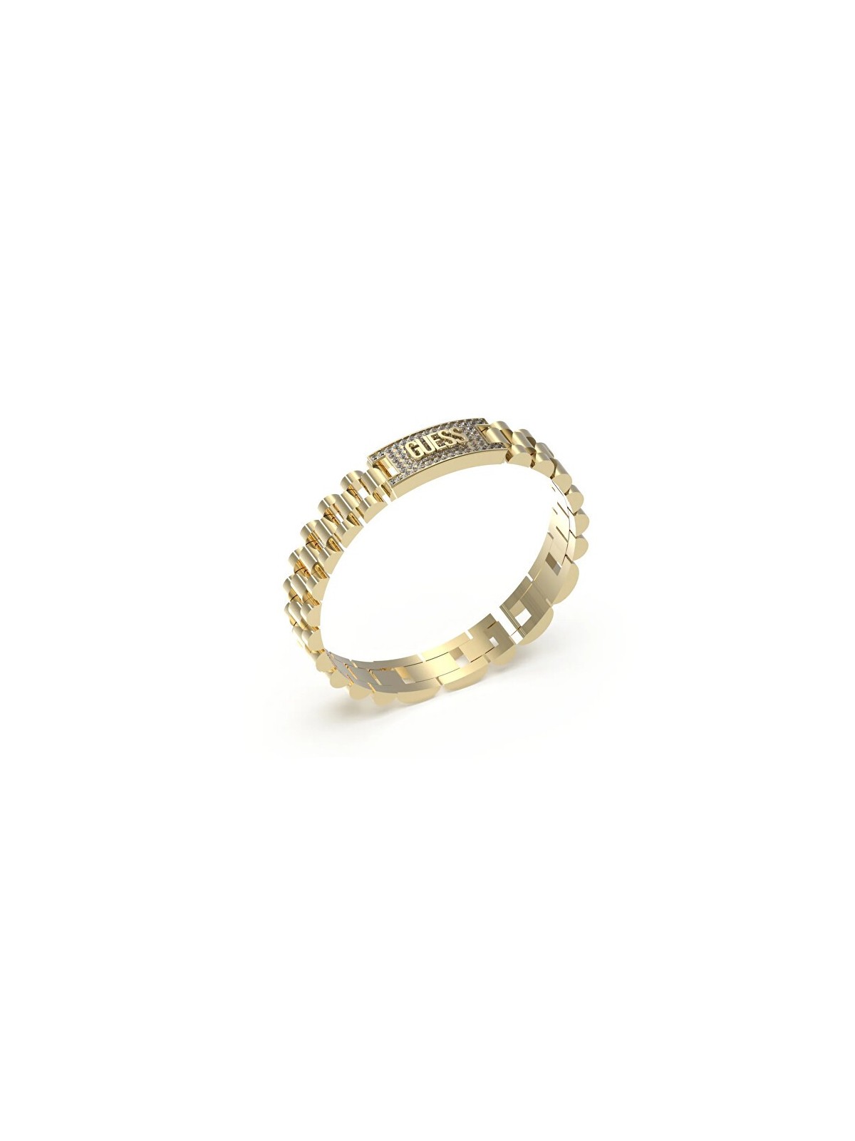 Guess Modern placcato oro bracciale uomo impero JUMB03200JWYGT/U uomo trasparente oro 3871