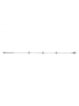 Kalace delicato acciaio bracciale con fiori bianchi SK-B2849 donna trasparente argento bianco 0016
