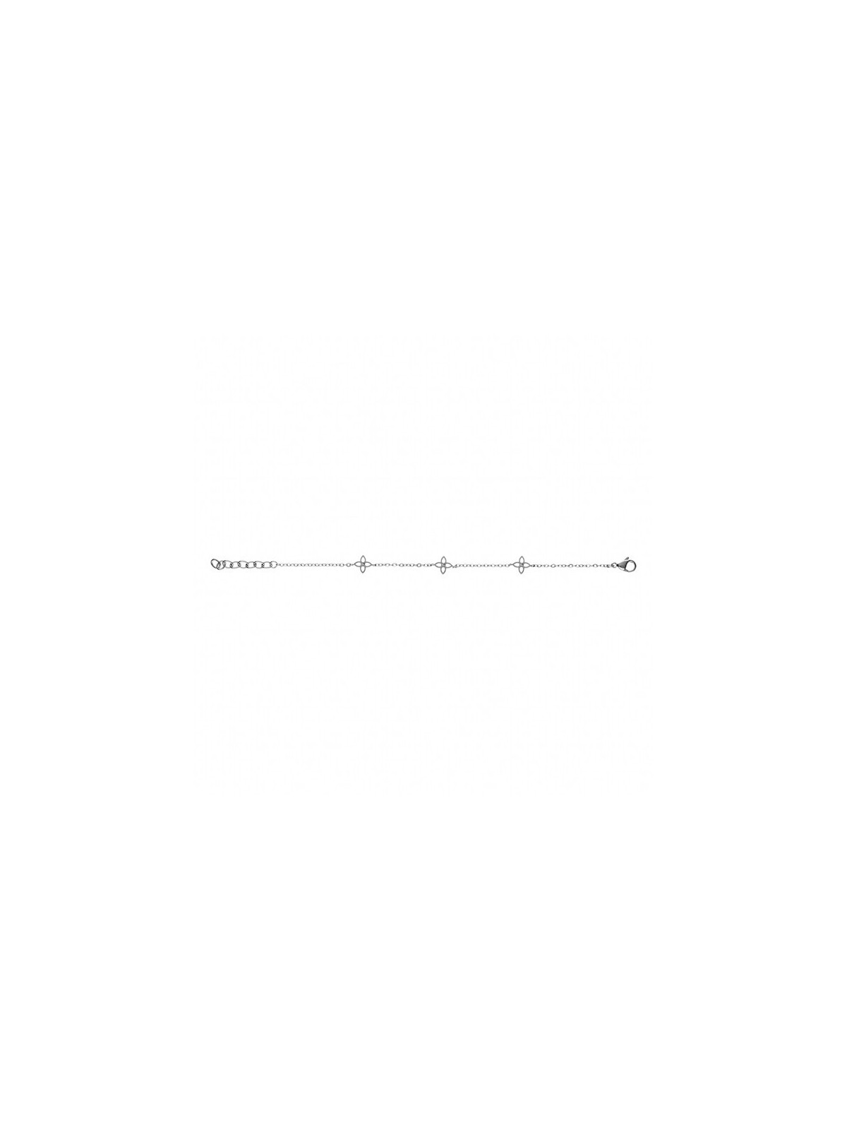 Kalace delicato acciaio bracciale con fiori bianchi SK-B2849 donna trasparente argento bianco 0016