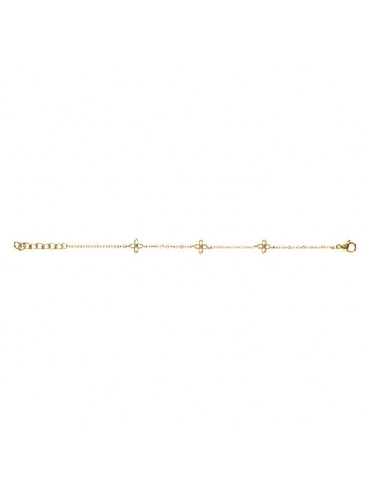 Kalace delicato placcato oro bracciale con fiori bianchi SK-B2849-J donna trasparente oro bianco 0017