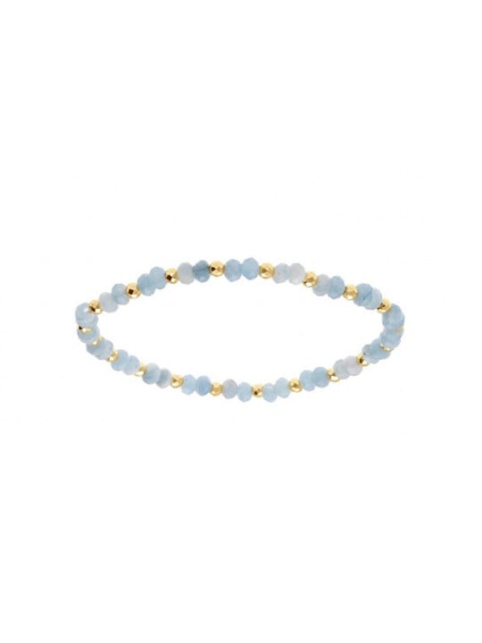 Kalace placcato oro bracciale con azzurro perle 120854C donna oro azzurro 0026