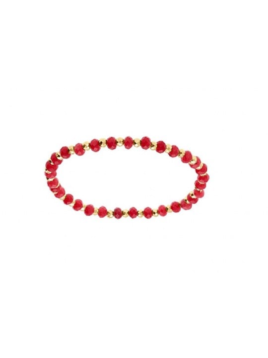 Kalace placcato oro bracciale con rosso perle 120854F donna oro rosso 0027
