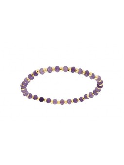 Kalace placcato oro bracciale con viola perle 120854V donna oro viola 0030