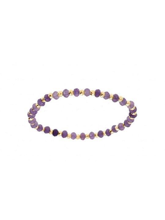 Kalace placcato oro bracciale con viola perle 120854V donna oro viola 0030