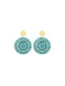 Sàntibé orecchini con turchese perle mini spagnola mini ESP-TURQ-BO donna oro turchese 0003