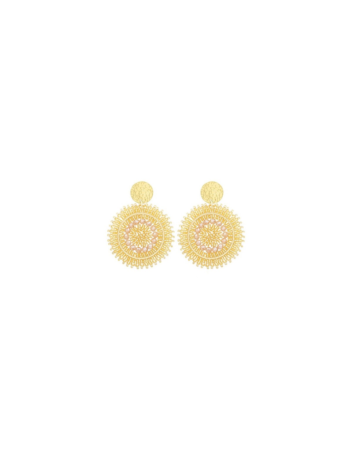 Sàntibé orecchini con oro perle mini spagnola mini ESP-DORÉ-BO donna oro 0002