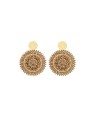 Sàntibé orecchini con champagne perle mini spagnola mini ESP-CHAM-BO donna beige marrone oro 0006