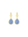 Sàntibé blu goccia mini Ysé pendente orecchini mini YSÉ-CÉLE-BO donna blu oro 0011