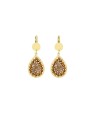 Sàntibé champagne goccia pendente orecchini mini Ysé mini YSÉ-CHAM-BO donna beige marrone oro 0008