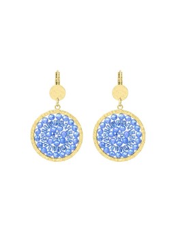 Sàntibé celeste mini Solène oro placcato orecchini mini SOL-CÉLE-BO donna blu oro 0017